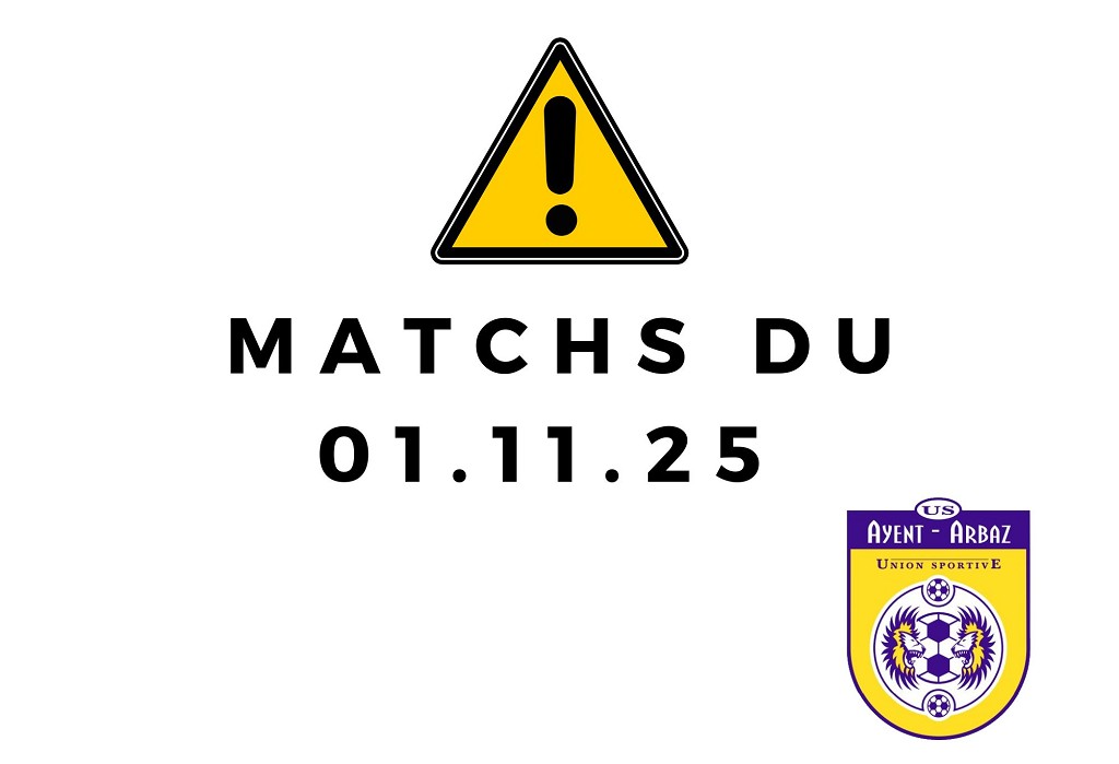 MATCHS DU 1er NOVEMBRE