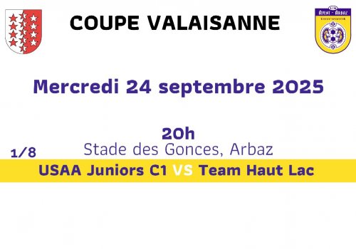 COUPE VALAISANNE - 1/8 de final Juniors C